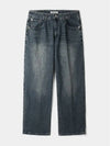 DPT 001 Damaged washed denim pants dark navy - INDUST - BALAAN 6