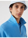 Men s Half Zip Up Cotton Sweatshirt Blue SH1927 4XA - LACOSTE - BALAAN 3