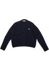 Baby Fox Patch Boxy Cardigan Navy - MAISON KITSUNE - BALAAN 2