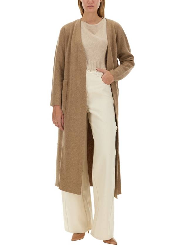 Gestro V Neck Belted Single Coat Beige - MAX MARA - BALAAN 3