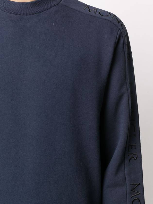 Men's Shoulder Logo Sweatshirt Navy - MONCLER - BALAAN.