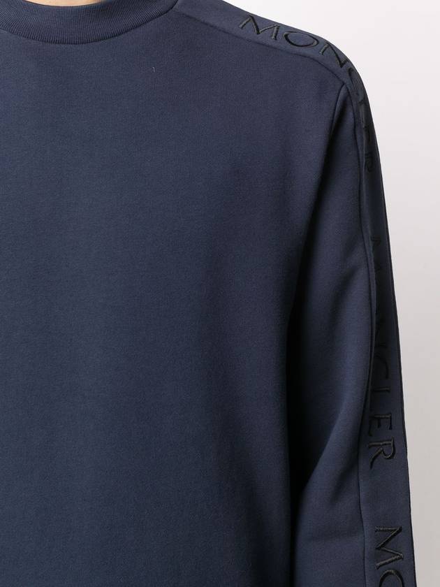 Men's Shoulder Logo Sweatshirt Navy - MONCLER - BALAAN 6