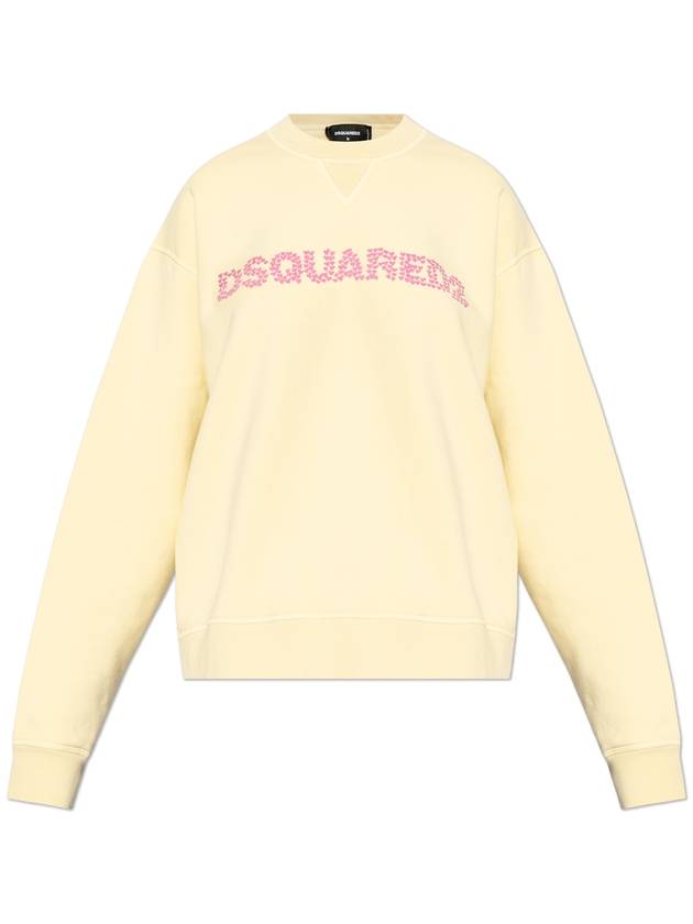 Dsquared2 Sweatshirt With Logo, Women's, Yellow - DSQUARED2 - BALAAN 1