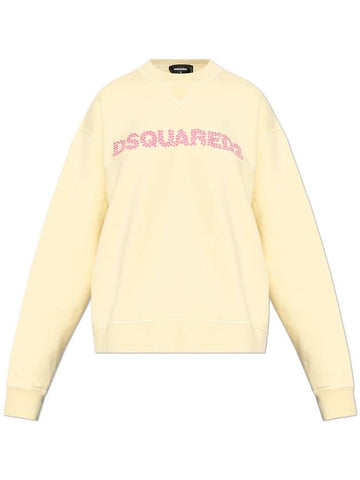 Dsquared2 Sweatshirt With Logo, Women's, Yellow - DSQUARED2 - BALAAN 1