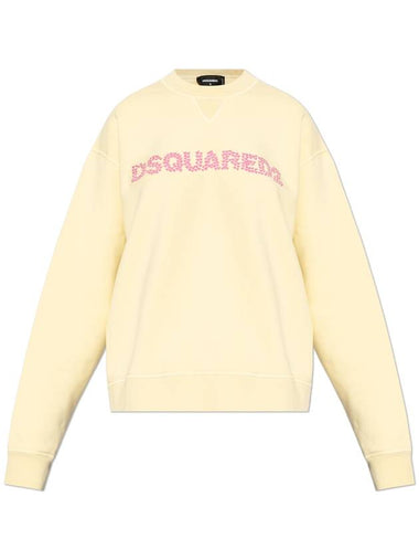 Dsquared2 Sweatshirt With Logo, Women's, Yellow - DSQUARED2 - BALAAN 1