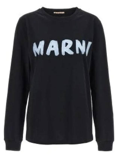 Logo Long Sleeve T-Shirt Black - MARNI - BALAAN 2