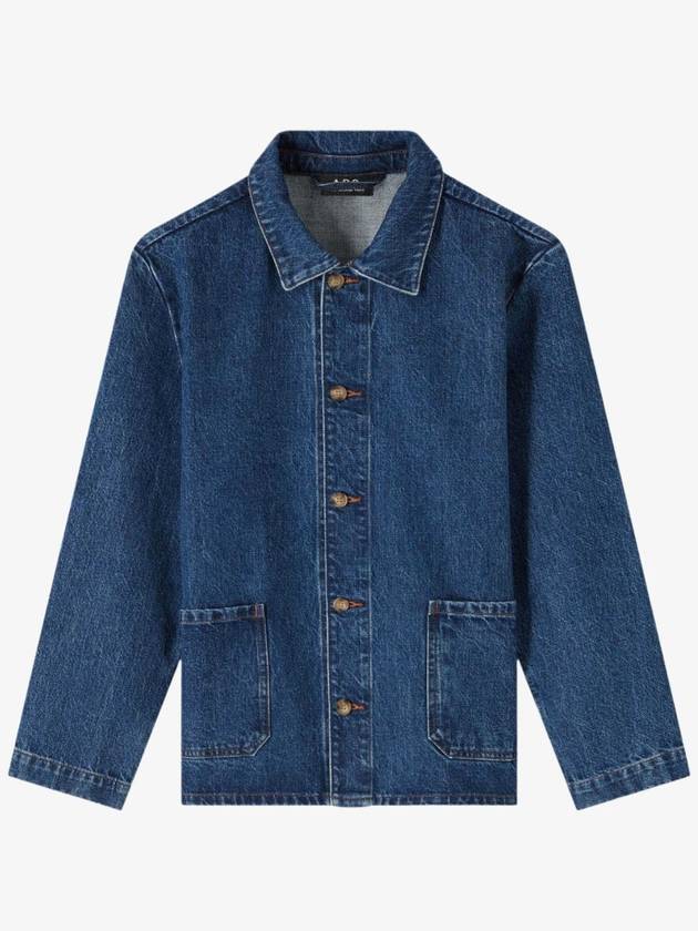 Kerlouan Logo Denim Jacket Blue - A.P.C. - BALAAN 1