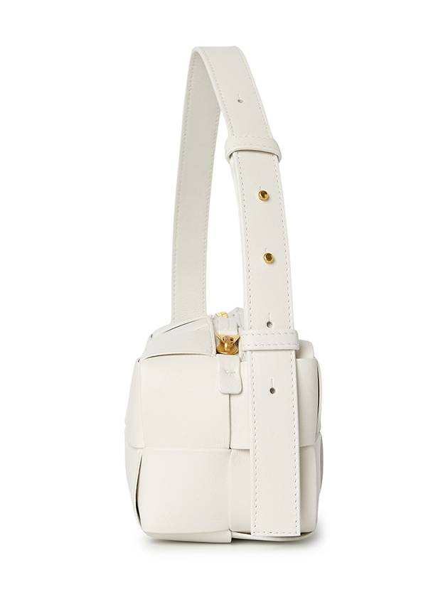 Brick Cassette Intrecciato Small Shoulder Bag White - BOTTEGA VENETA - BALAAN 3