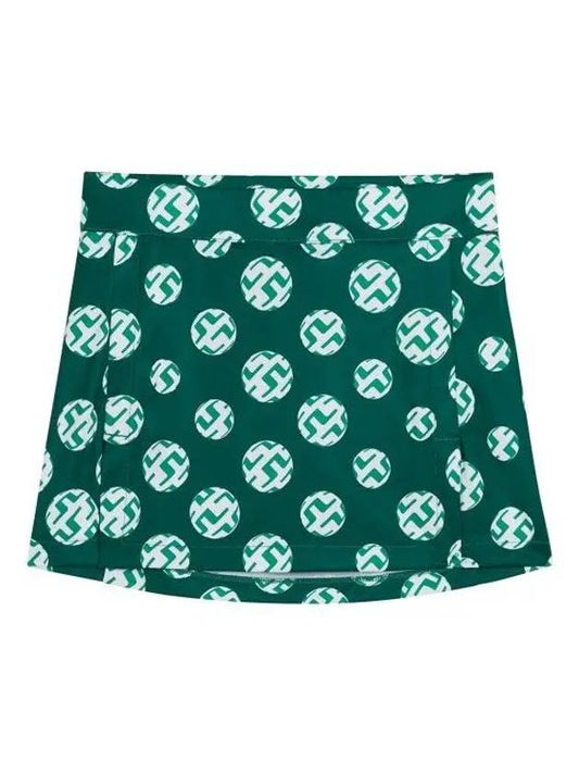 SS Women s Golf Amelie Mid Print Skirt Rain Spear Dots - J.LINDEBERG - BALAAN 2