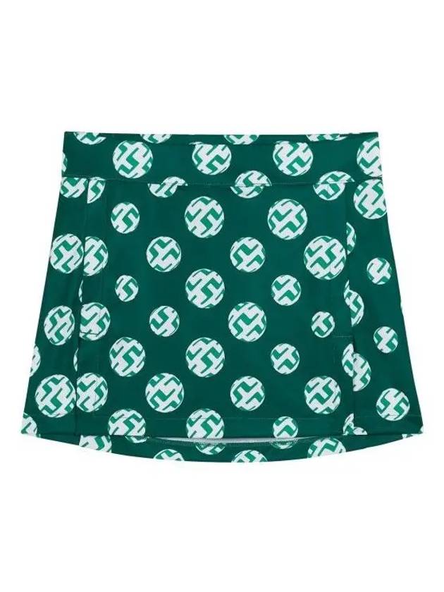 SS Women s Golf Amelie Mid Print Skirt Rain Spear Dots - J.LINDEBERG - BALAAN 2