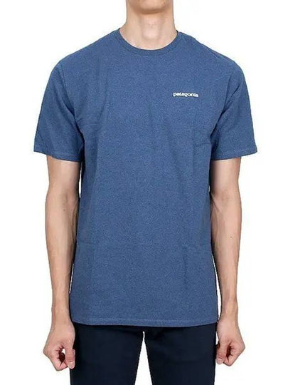 P 6 Logo Responsibili Short Sleeve T-Shirt Utility Blue - PATAGONIA - BALAAN 2