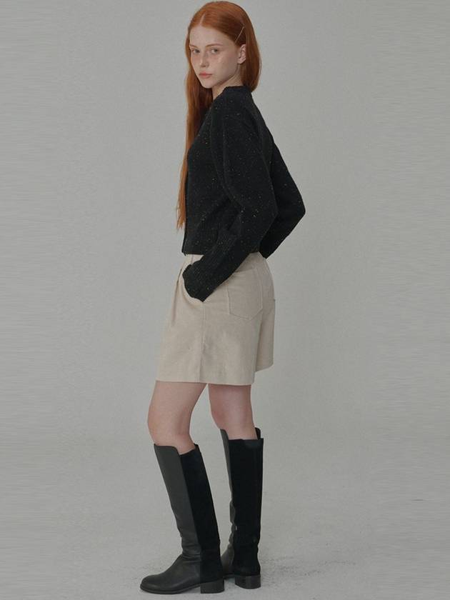 Sequential delivery on September 27th Round neck wool crop knit cardigan Black - OPENING SUNSHINE - BALAAN 6