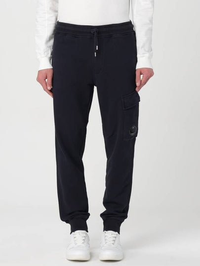 Diagonal Fleece Cargo Track Pants Navy - CP COMPANY - BALAAN 2