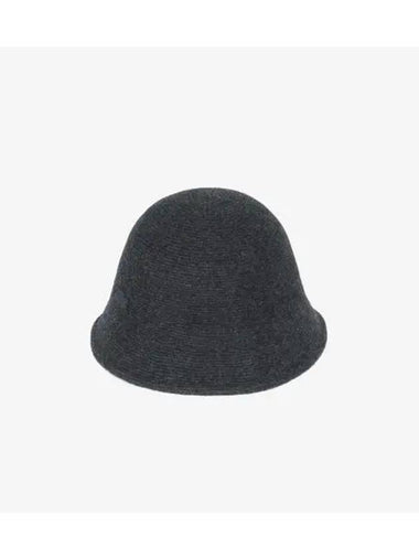 Women s Wool Mix Knit Bucket Hat Charcoal Gray - LACOSTE - BALAAN 1