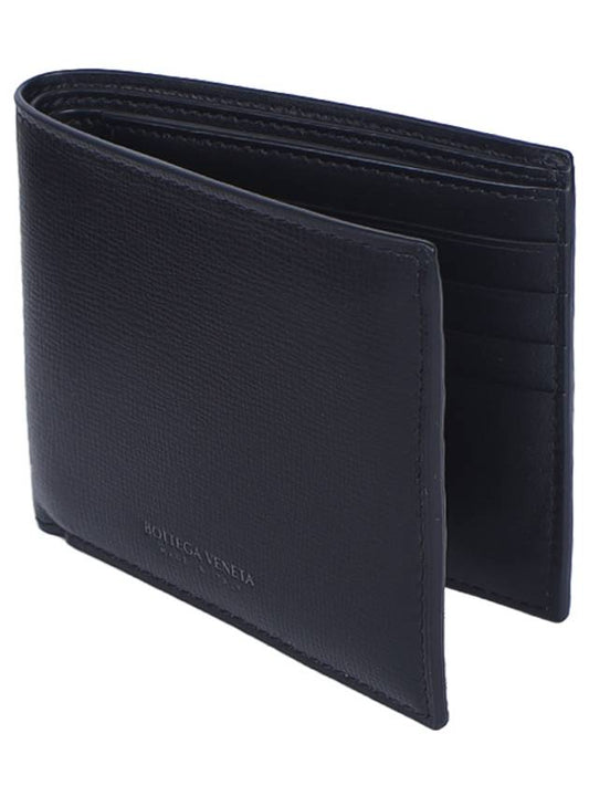 Men s Big Intrecciato Half Wallet Black 605721 V48M1 8803 - BOTTEGA VENETA - BALAAN 1