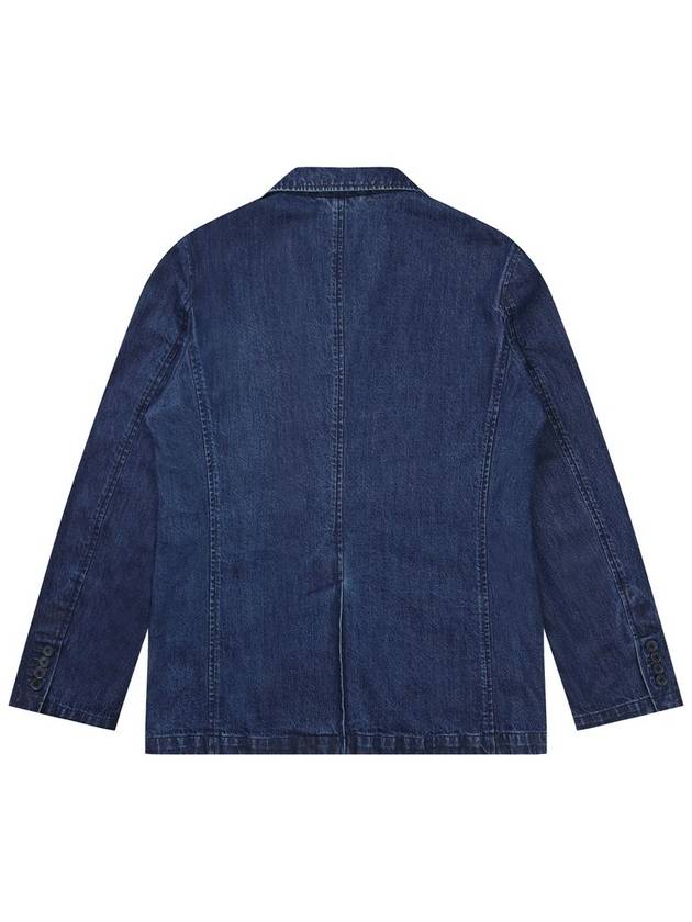 Men's Denim 3 Button Jacket Indigo Blue SWDQPDJK01IB - SOLEW - BALAAN 2