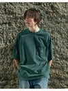 Slam Logo Pigment Pocket Short Sleeve TShirt Blue Green FST401 - FLUKE - BALAAN 2