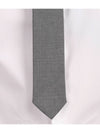 4-Bar Plain Wool Tie Grey - THOM BROWNE - BALAAN 5