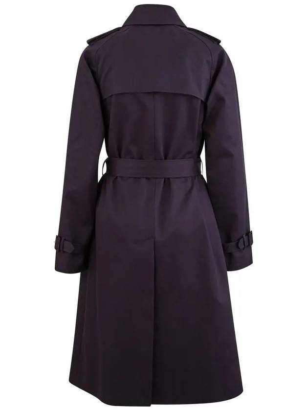 Greta Double Breasted Cotton Trench Coat Navy - A.P.C. - BALAAN 3