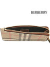 Vintage Check Leather Zipped Card Wallet Beige - BURBERRY - BALAAN 5