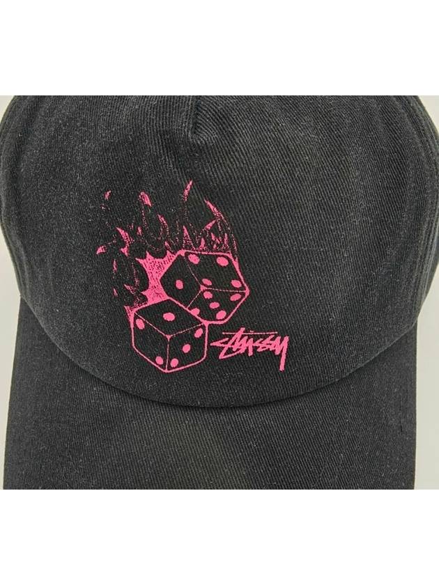 Flame Dice Low Pro Ball Cap Black - STUSSY - BALAAN 6