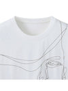 Line Drawing Half Short Sleeve T-Shirt White - NOIRER - BALAAN 5