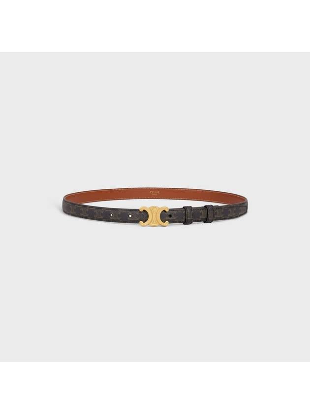 Triomphe Small Canvas Belt Brown - CELINE - BALAAN 5