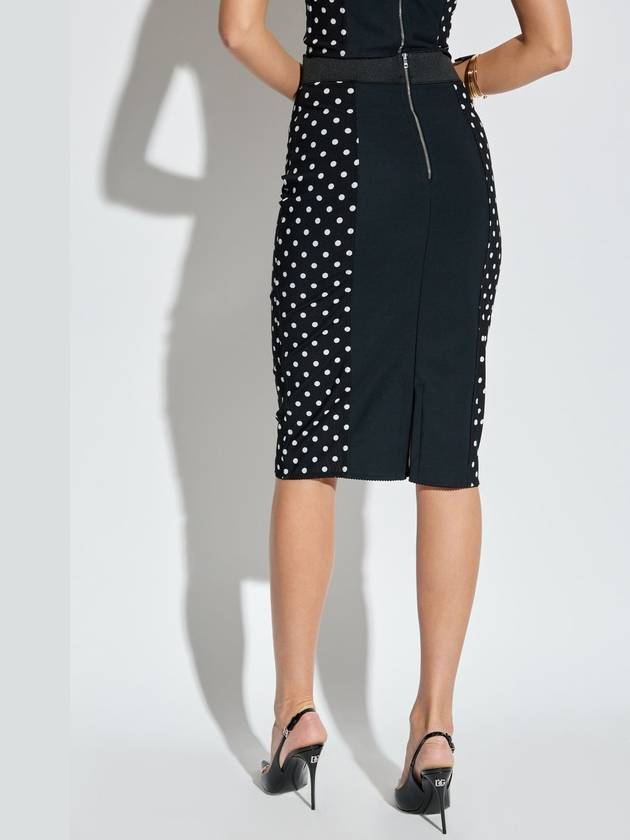 Midi Skirt F4CWKT FSUBG HNZQW BLACK WHITE - DOLCE&GABBANA - BALAAN 5