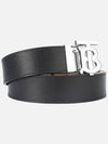 Reversible Monogram Leather Belt Black - BURBERRY - BALAAN 3