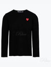 Red Heart Crew Neck Knit Top P1 N068 1 Black - COMME DES GARCONS - BALAAN 2