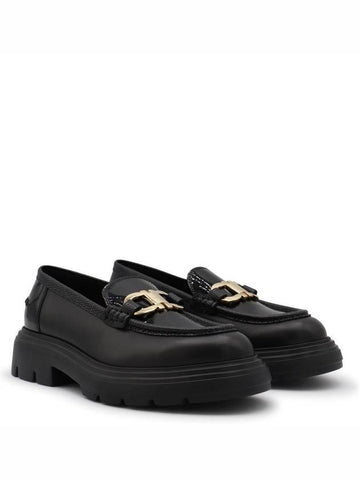 Salvatore Ferragamo Black Leather Loafers - SALVATORE FERRAGAMO - BALAAN 1