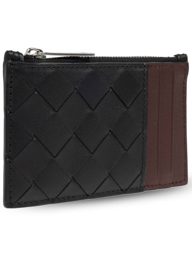 Bottega Veneta Leather Card Case, Men's, Black - BOTTEGA VENETA - BALAAN 4