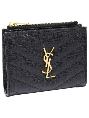 monogram zipper wallet women - SAINT LAURENT - BALAAN 1