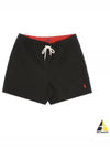 Embroidery Pony Logo Swim Shorts Black - POLO RALPH LAUREN - BALAAN 2