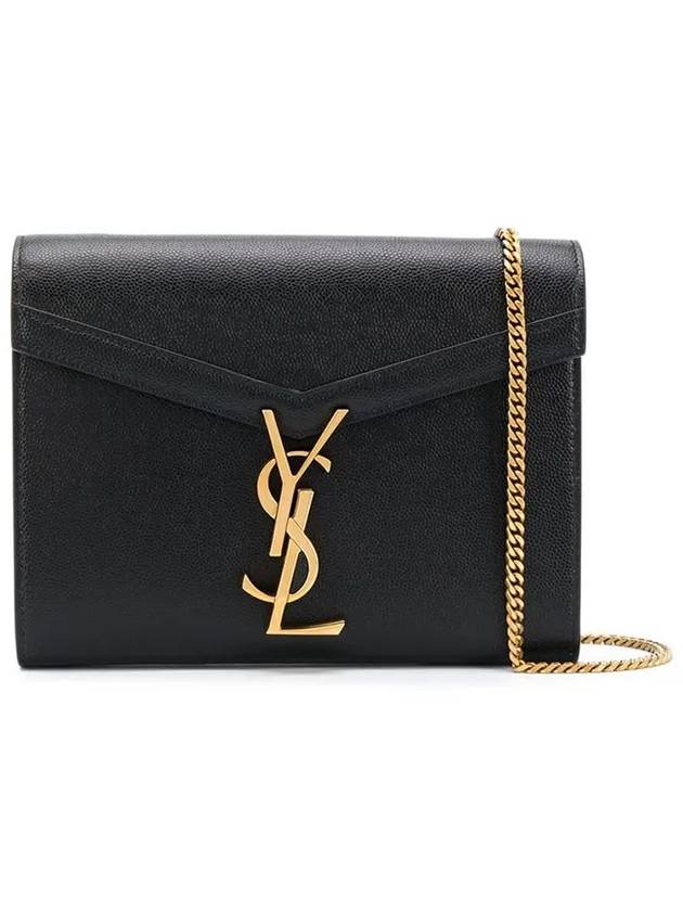 Cassandra Monogram Chain Shoulder Bag Black - SAINT LAURENT - BALAAN 2