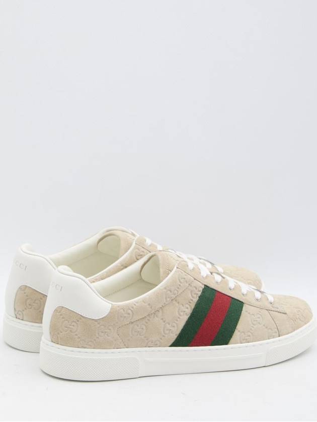 Web Ace GG Supreme Low Top Sneakers Beige Ebony - GUCCI - BALAAN 4