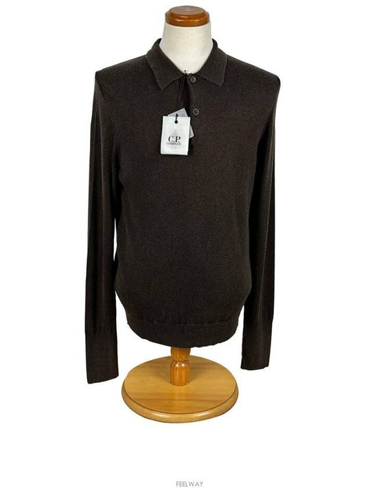 CP Company 5318538A4 V0070 Ranaul Vintage Dark Brown Knit Shirt - CP COMPANY - BALAAN 1