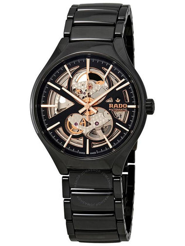 Rado True Automatic Open Heart Black/Skeleton Dial Men's High-Tech Ceramic Watch R27100162 - RADO - BALAAN 1