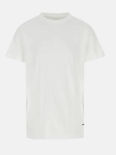 Logo Patch Cotton Short Sleeve T-Shirt 3 Pack White - JIL SANDER - BALAAN 2