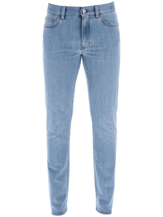 slim fit jeans in stretch denim - ERMENEGILDO ZEGNA - BALAAN 1