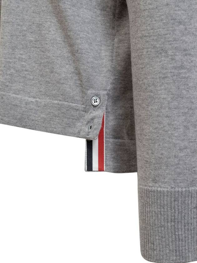 Merino Wool Armband Long Sleeve Shirt Grey - THOM BROWNE - BALAAN 6