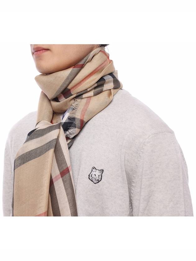 Vintage Check Wool Blend Scarf Beige - BURBERRY - BALAAN 5