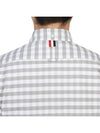 Men's Check Oxford Long Sleeve Shirt Grey - THOM BROWNE - BALAAN 10