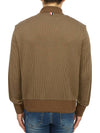 Logo Patch Rib Cardigan Brown - THOM BROWNE - BALAAN 5