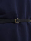 Square Buckle Season Leather Slim Belt Black - SORRY TOO MUCH LOVE - BALAAN 3