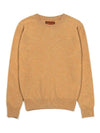 Women's Cashmere Round Neck Knit Pullover Yellow I3WN02YE - IOEDLE - BALAAN 3