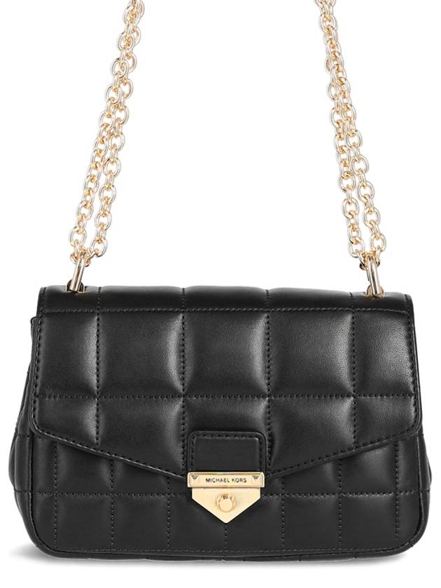 Soho Small Quilted Shoulder Bag Black - MICHAEL KORS - BALAAN.