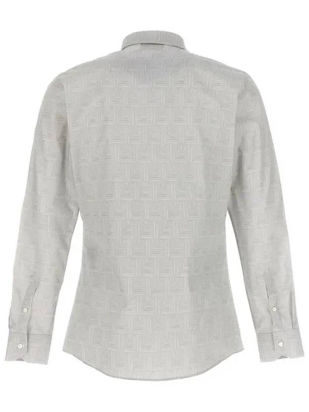 Shadow Cotton Long Sleeve Shirt Grey - FENDI - BALAAN 3