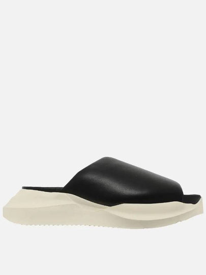 Geth Puffer Leather Slippers Black Milk - RICK OWENS - BALAAN 2