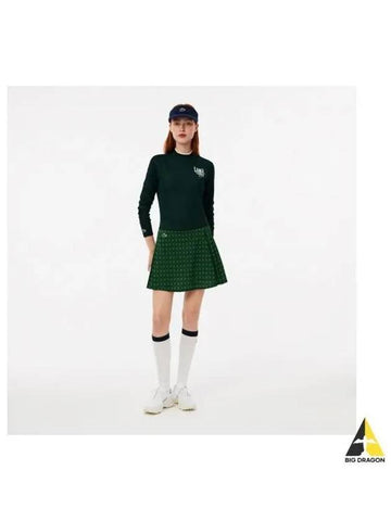 Women s Golf Side Pleated Skirt Green - LACOSTE - BALAAN 1